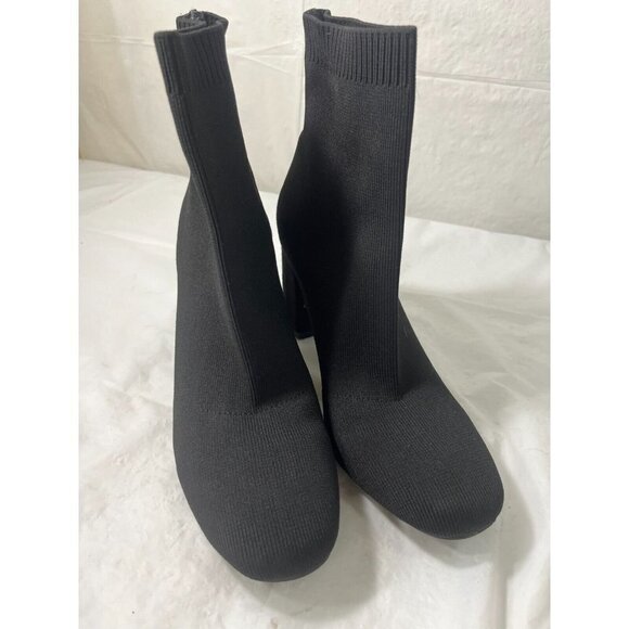 MIA Erika Fly Knit Booties Dress Boots Black - Picture 8 of 14